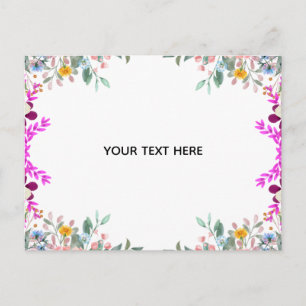 Erstellen Sie Ihre eigene farbenfrohe Blumenborder Postkarte