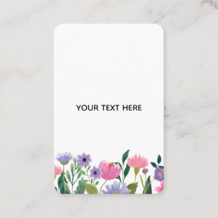 Erstellen Sie Ihre eigene farbenfrohe Blumenborder Visitenkarte