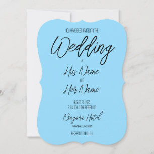 Erstellen Sie Ihre eigene Farbhochzeit. Einladung