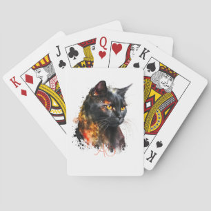 Erstellen Sie Ihre eigene feine schwarze Katze Spielkarten