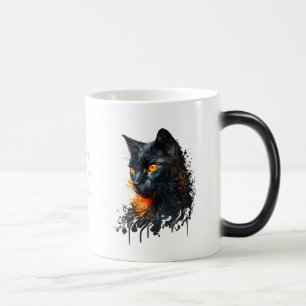 Erstellen Sie Ihre eigene, feine schwarze Katzenbü Verwandlungstasse
