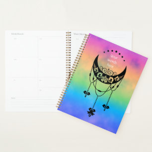Erstellen Sie Ihre eigene Filigree Boho Moon Silho Planer