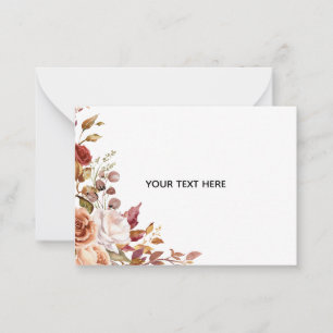 Erstellen Sie Ihre eigene Floral Flat Notizkarte Mitteilungskarte