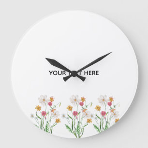 Erstellen Sie Ihre eigene Floral Große Wanduhr