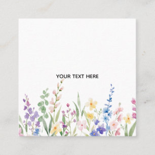 Erstellen Sie Ihre eigene Floral Quadratische Visitenkarte