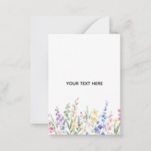 Erstellen Sie Ihre eigene florale flache Notizkart Mitteilungskarte