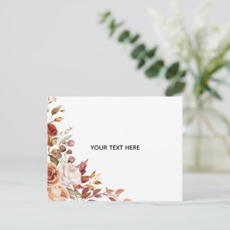 Erstellen Sie Ihre eigene florale flache Notizkart Mitteilungskarte