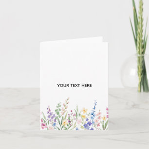 Erstellen Sie Ihre eigene florale gefaltete Dankes Dankeskarte