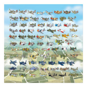 erstellen Sie Ihre eigene Flugzeugkarikatur Fotodruck