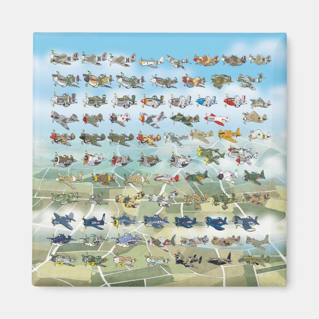 erstellen Sie Ihre eigene Flugzeugkarikatur Magnet (Vorne)