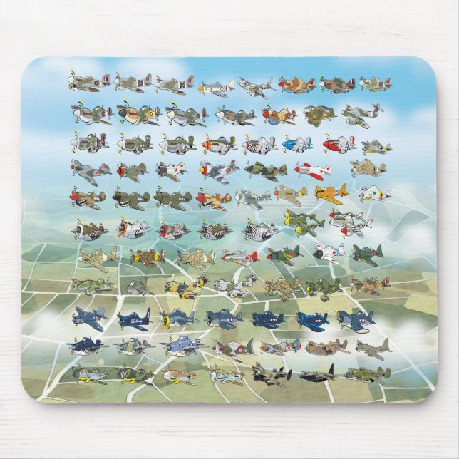 erstellen Sie Ihre eigene Flugzeugkarikatur Mousepad (Vorne)