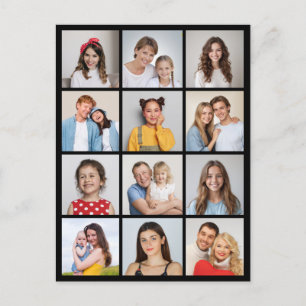 Erstellen Sie Ihre eigene Foto-Collage mit 12 Foto Postkarte