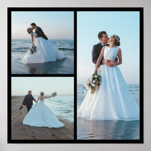 Erstellen Sie Ihre eigene Foto-Collage mit 3 Fotos Poster