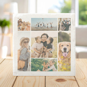 Erstellen Sie Ihre eigene Foto-Collage mit 7 Fotos Steinuntersetzer