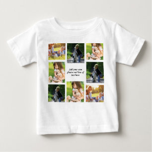 Erstellen Sie Ihre eigene Foto-Collage und -Text Baby T-shirt