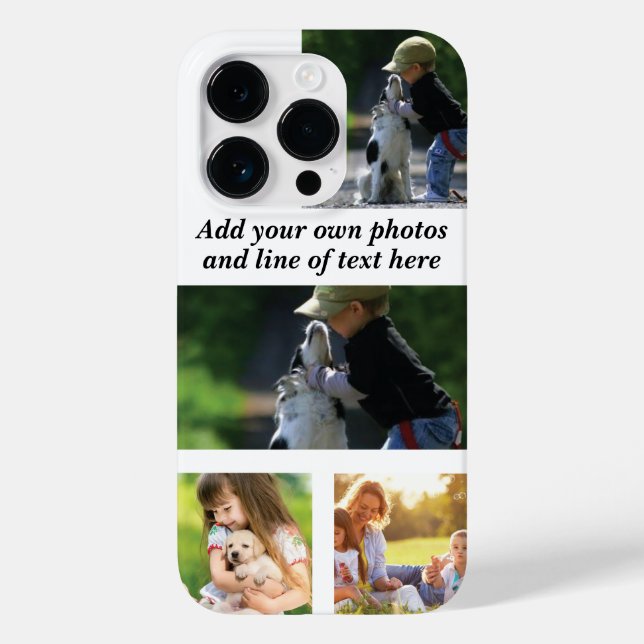Erstellen Sie Ihre eigene Foto-Collage und -Text Case-Mate iPhone Hülle (Rückseite)