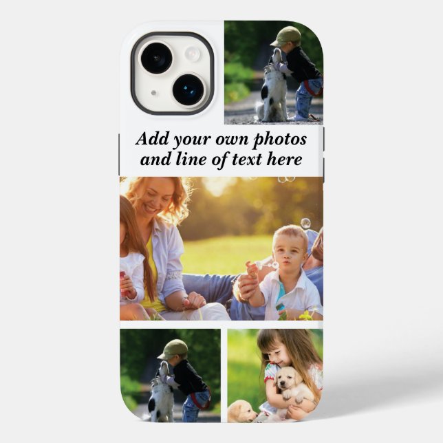 Erstellen Sie Ihre eigene Foto-Collage und -Text Case-Mate iPhone Hülle (Rückseite)