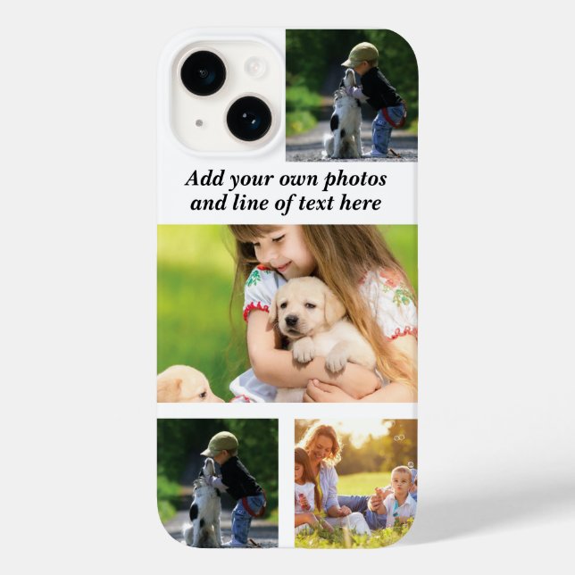 Erstellen Sie Ihre eigene Foto-Collage und -Text Case-Mate iPhone Hülle (Rückseite)