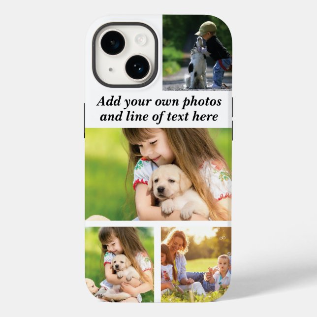 Erstellen Sie Ihre eigene Foto-Collage und -Text Case-Mate iPhone Hülle (Rückseite)