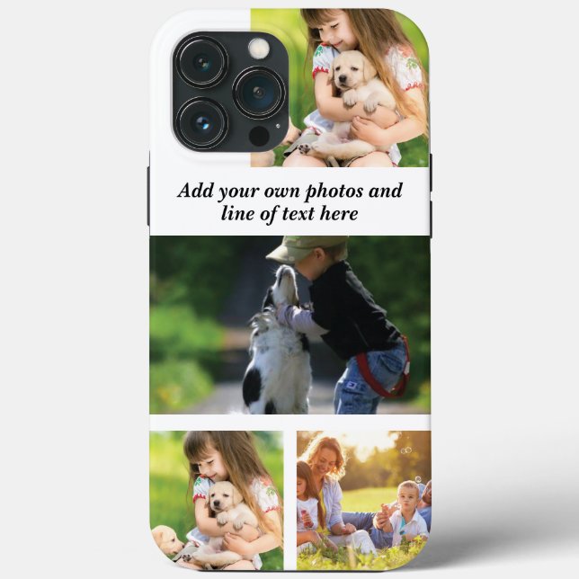 Erstellen Sie Ihre eigene Foto-Collage und -Text Case-Mate iPhone Hülle (Rückseite)