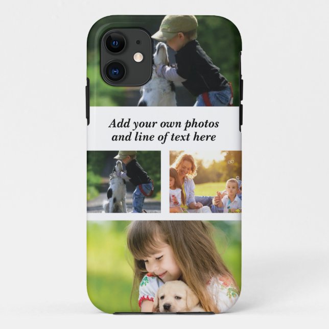 Erstellen Sie Ihre eigene Foto-Collage und -Text Case-Mate iPhone Hülle (Rückseite)