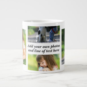 Erstellen Sie Ihre eigene Foto-Collage und -Text Jumbo-Tasse