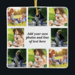 Erstellen Sie Ihre eigene Foto-Collage und -Text Keramikornament<br><div class="desc">Erstellen Sie Ihre eigene Foto-Collage und -Text</div>