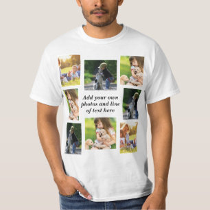 Erstellen Sie Ihre eigene Foto-Collage und -Text T-Shirt