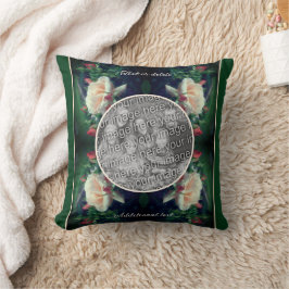 Erstellen Sie Ihre eigene Foto Peach Rose und Bug Kissen