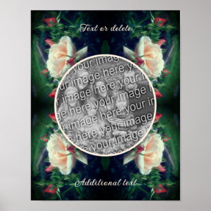 Erstellen Sie Ihre eigene Foto Peach Rose und Bug Poster
