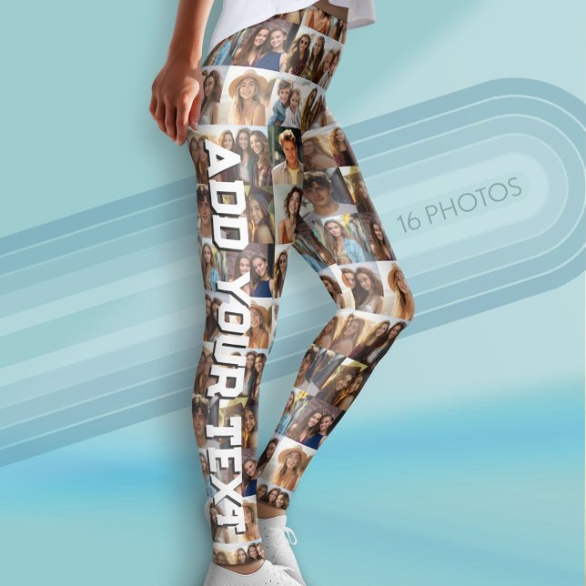 Erstellen Sie Ihre eigene FotoCollage - 16 Fotos Leggings (Custom Leggings with Photos)