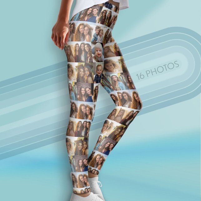 Erstellen Sie Ihre eigene FotoCollage - 16 Fotos Leggings (Custom Leggings with 16 photos)