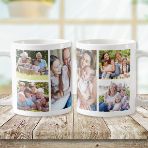 Erstellen Sie Ihre eigene FotoCollage 5 Bilder wei Kaffeetasse