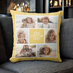 Erstellen Sie Ihre eigene Fotocollage - 6 Fotos Mo Kissen