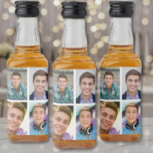 Erstellen Sie Ihre eigene Fotocollage Alkoholflaschenetikett