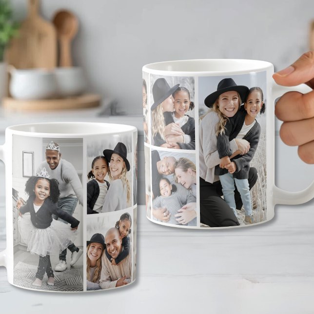 Erstellen Sie Ihre eigene Fotocollage Kaffeetasse (Create Your Own Photo Collage Coffee Mug)