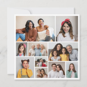 Erstellen Sie Ihre eigene Fotocollage mit 10 Fotos Mitteilungskarte