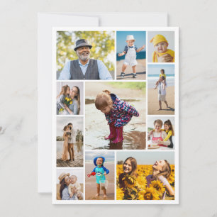 Erstellen Sie Ihre eigene Fotocollage mit 11 Fotos Mitteilungskarte