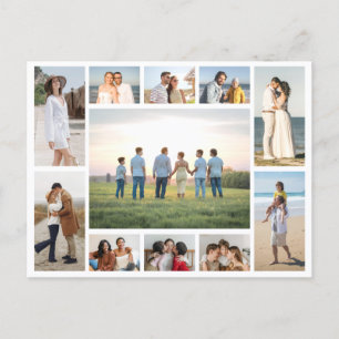 Erstellen Sie Ihre eigene Fotocollage mit 11 Fotos Postkarte
