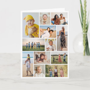 Erstellen Sie Ihre eigene Fotocollage mit 12 Fotos Karte