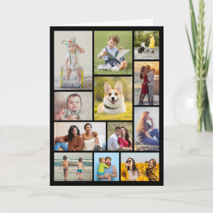 Erstellen Sie Ihre eigene Fotocollage mit 12 Fotos Karte