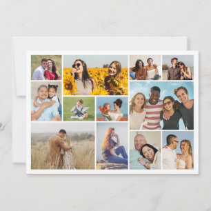 Erstellen Sie Ihre eigene Fotocollage mit 12 Fotos Mitteilungskarte