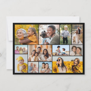 Erstellen Sie Ihre eigene Fotocollage mit 12 Fotos Mitteilungskarte