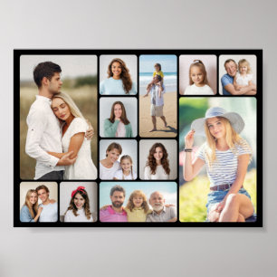 Erstellen Sie Ihre eigene Fotocollage mit 12 Fotos Poster