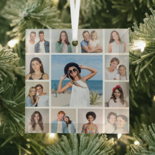 Erstellen Sie Ihre eigene Fotocollage mit 13 Bilde Ornament Aus Glas