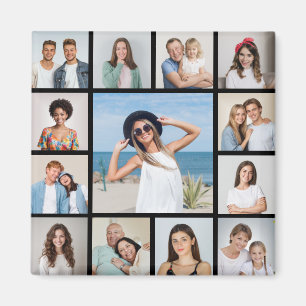 Erstellen Sie Ihre eigene Fotocollage mit 13 Fotos Magnet