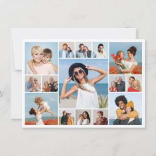 Erstellen Sie Ihre eigene Fotocollage mit 15 Fotos Mitteilungskarte