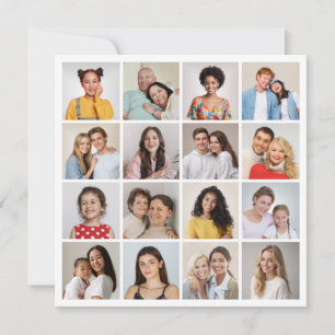Erstellen Sie Ihre eigene Fotocollage mit 16 Fotos Karte