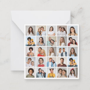 Erstellen Sie Ihre eigene Fotocollage mit 25 Fotos Mitteilungskarte
