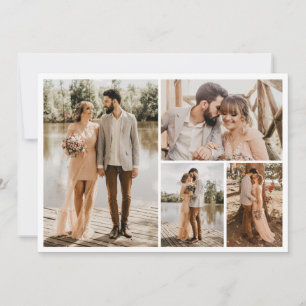 Erstellen Sie Ihre eigene Fotocollage mit 4 Fotos Mitteilungskarte